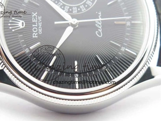 Edition SS on SA3165 Black Leather Strap Black Sticks Date Dial BP Maker Best Markers Real 50519 Cellini 1117